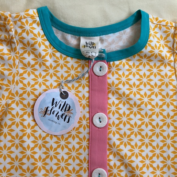 Wildflowers Daydream Believer Girls 4 Clementine Button Down Top NWT - Picture 4 of 8